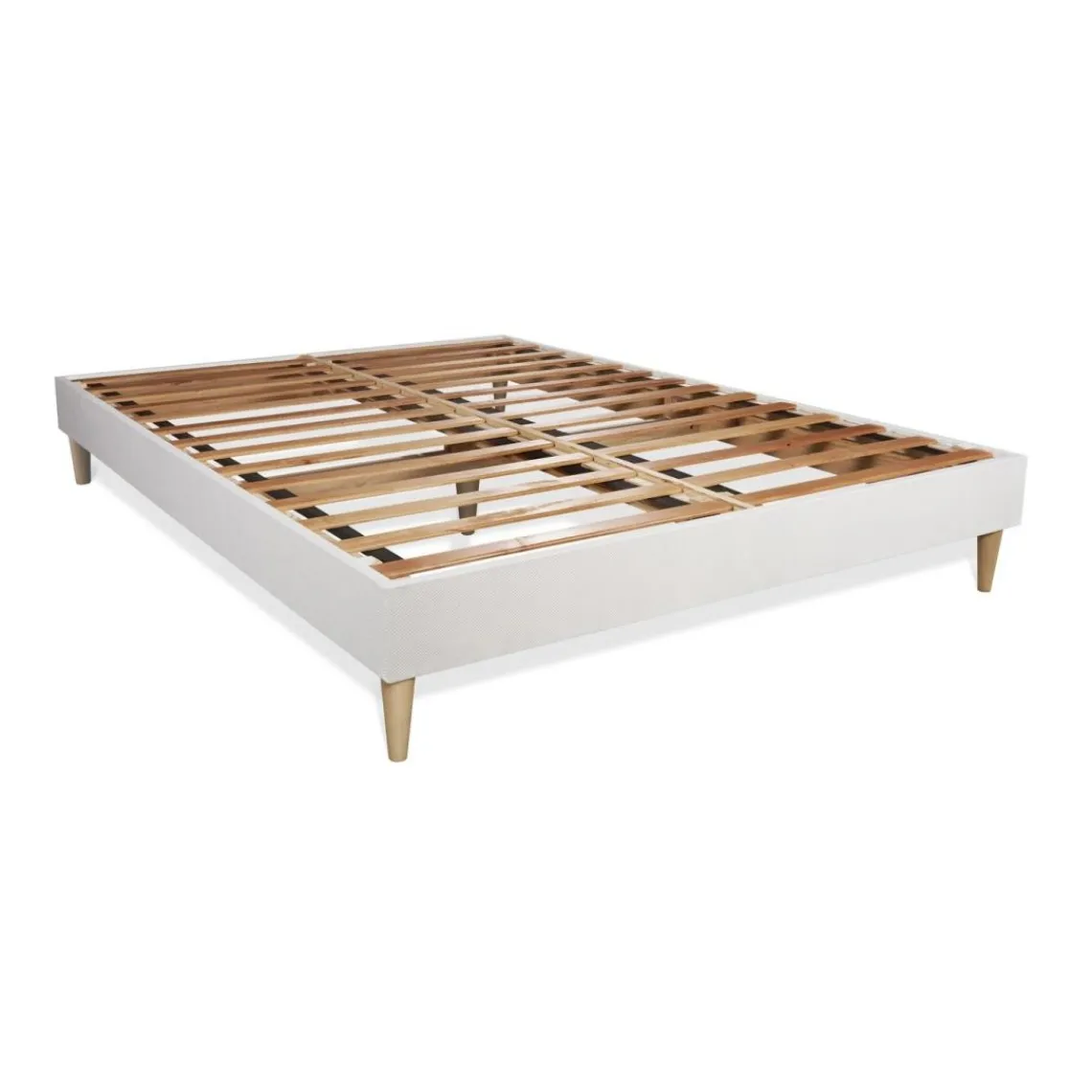 Sleepfit Pack prêt a dormir matelas ACTIVE sommier kit blanc 2 oreillers memoire de forme et Couette Percale Best