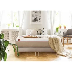 Marmottes & Co Pack prêt a dormir matelas LE SOYEUX Ressorts ensaches Memoire de forme BioVisco double sommiers Beige Outlet