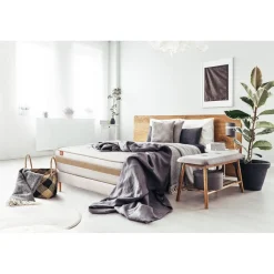 Marmottes & Co Pack prêt a dormir matelas LE RAFFINÉ Ressorts ensaches Memoire de forme BioVisco sommier kit Blanc New