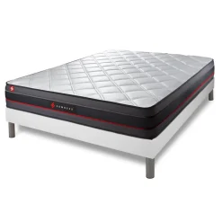 Somness Pack prêt a dormir matelas REGEN a memoire de forme sommier kit blanc Couette 2 oreillers Clearance