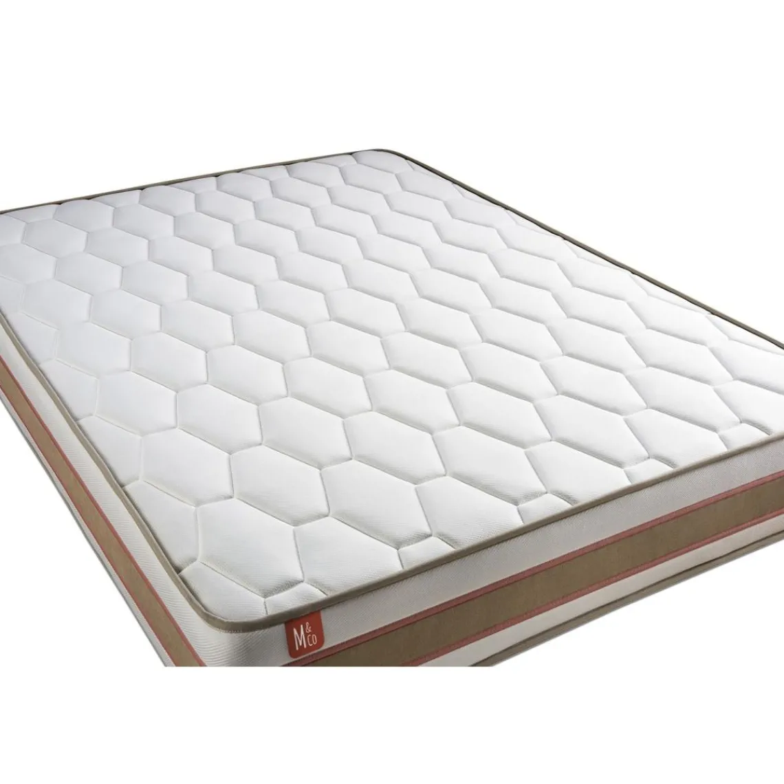 Marmottes & Co Pack prêt a dormir matelas LE DÉLICAT Ressorts ensaches Memoire de forme et sommier kit Blanc Clearance