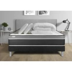 VITALIT Pack prêt a dormir VITAL CARE sommier Kit noir New