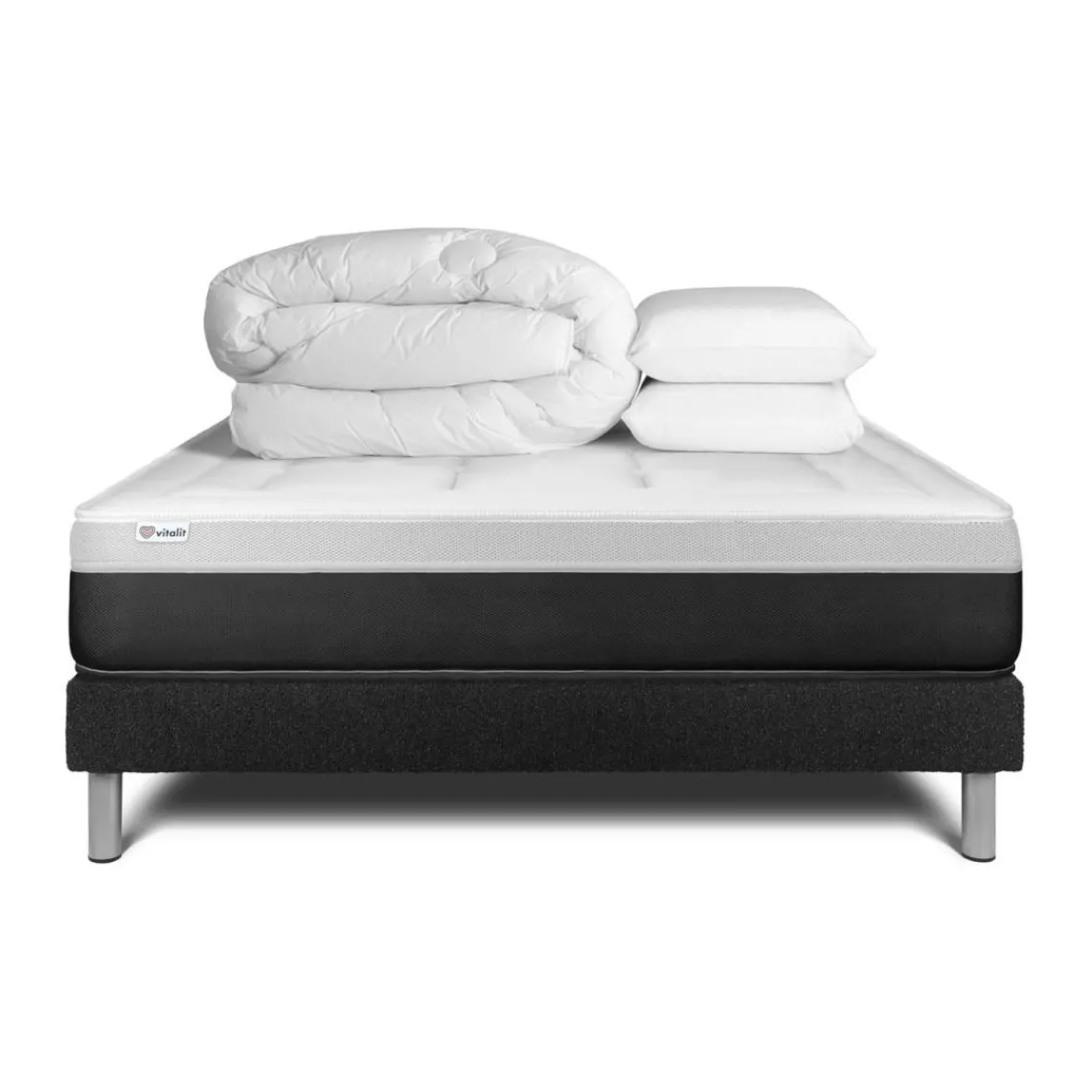 VITALIT Pack prêt a dormir VITAL FORM sommier Kit noir Online