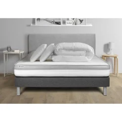 VITALIT Pack prêt a dormir VITAL RELAX sommier Kit gris Best