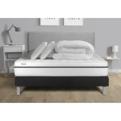VITALIT Pack prêt a dormir VITAL SPA sommier Kit noir Best