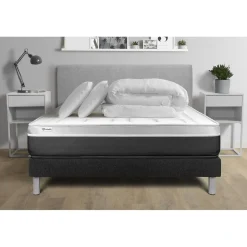 VITALIT Pack prêt a dormir VITAL SOFT sommier Kit noir New