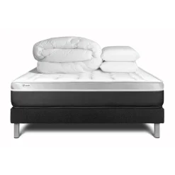 VITALIT Pack prêt a dormir VITAL SOFT sommier Kit noir New