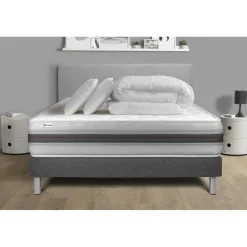 VITALIT Pack prêt a dormir VITALMEMO BACK sommier Kit gris Clearance