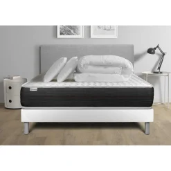 VITALIT Pack prêt a dormir VITALSPRING sommier Kit blanc Discount