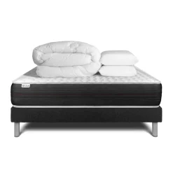 VITALIT Pack prêt a dormir VITALSPRING sommier Kit noir Discount