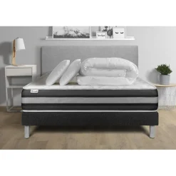 VITALIT Pack prêt a dormir VITALSPRING ZEN sommier Kit noir Hot