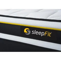 Sleepfit Pack sommier matelas SOFT 2 oreillers memoire de forme Couette Percale Blanc Outlet