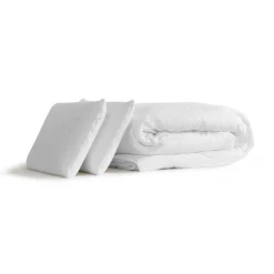 Sleepfit Pack sommier matelas SOFT 2 oreillers memoire de forme Couette Percale Discount