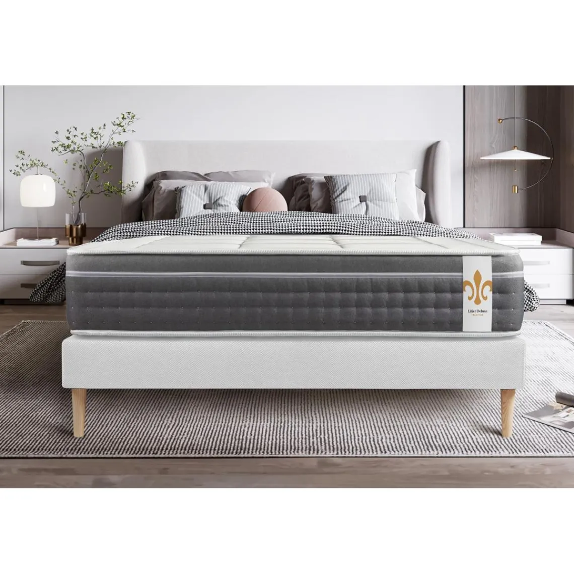 LITIER DELUXE Pack Trente sommier Kit Blanc