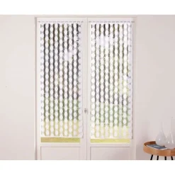 Becquet Paire de voilages droits motif flocons - Blanc Online