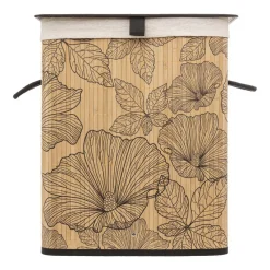 3S. x Home Panier à linge Blackflora en bambou Online
