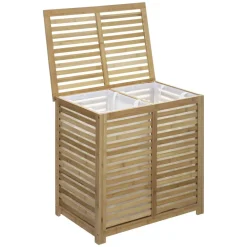 3S. x Home Panier à linge double 50L Discount