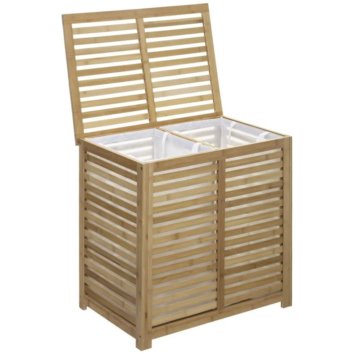 3S. x Home Panier à linge double 50L Discount