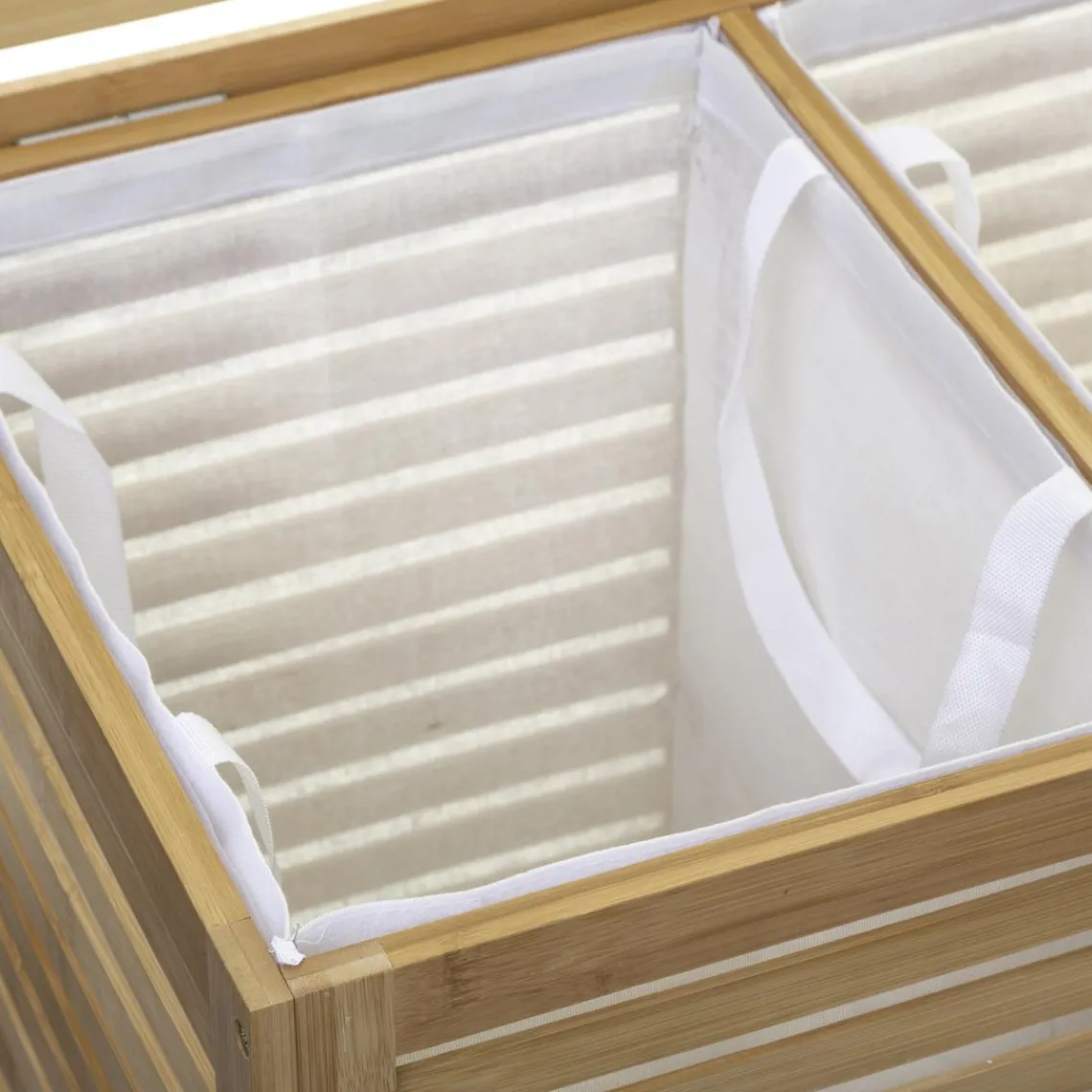 3S. x Home Panier à linge double 50L Discount