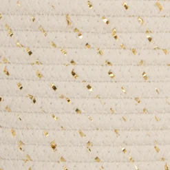 3S. x Home Panier en coton ecru & lurex x3 Clearance