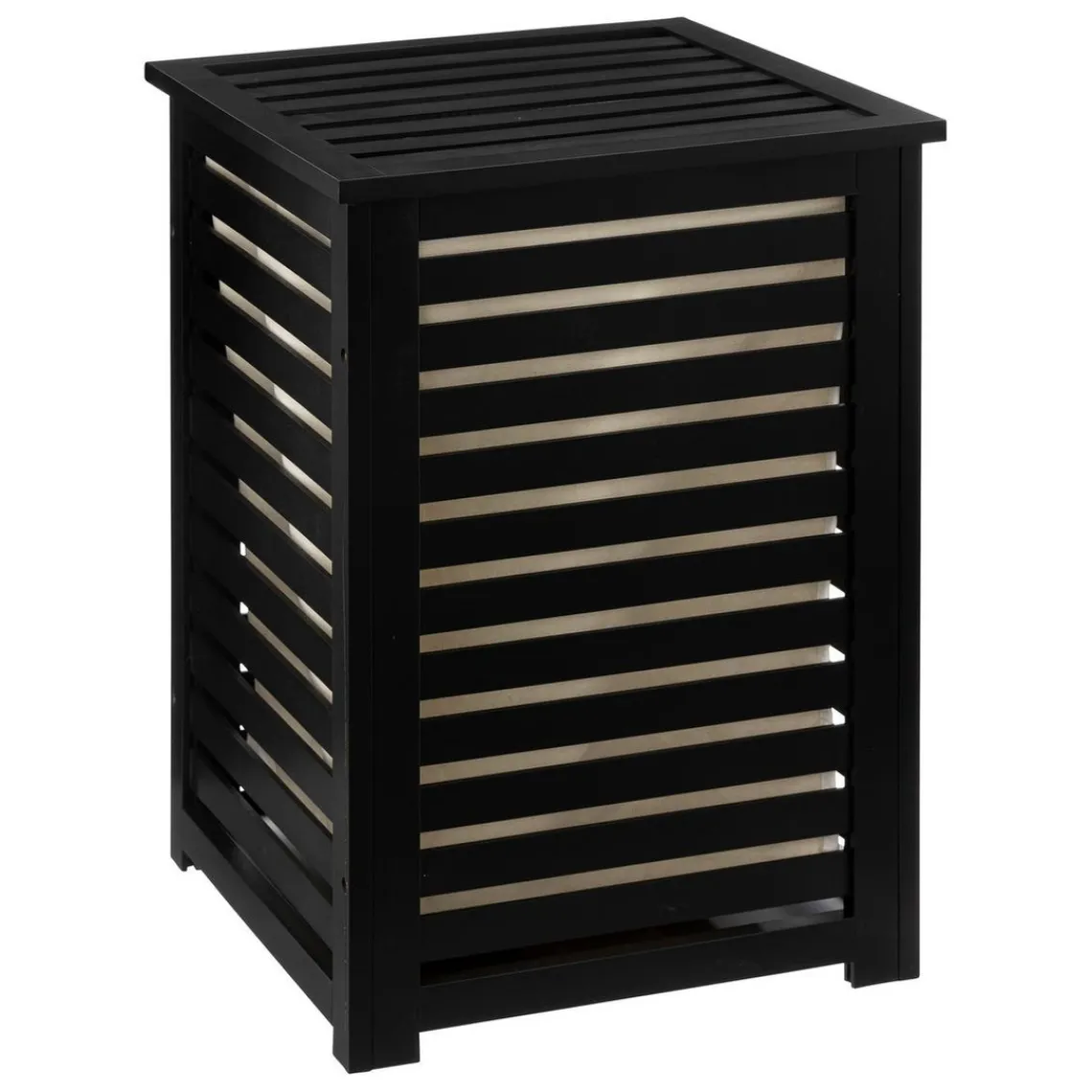 3S. x Home PANIER LINGE 65L BOIS NOIR Discount