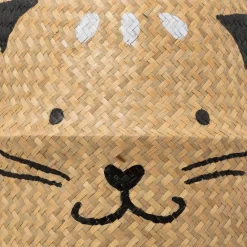 3S. x Home Panier Pliant Roseau Chat Beige