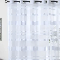 Becquet Panneau voilage rayures satinées - Blanc Best