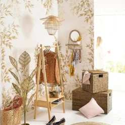 Becquet Papier peint motif vegétal panoramique GRAMINA beige Clearance