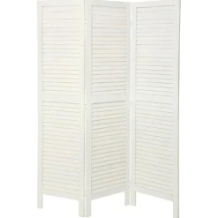 3S. x Home Paravent bois 170X40 Blanc Discount