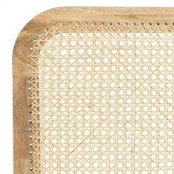 Macabane Paravent marron bois de manguier et cannage couleur naturelle ISA Hot