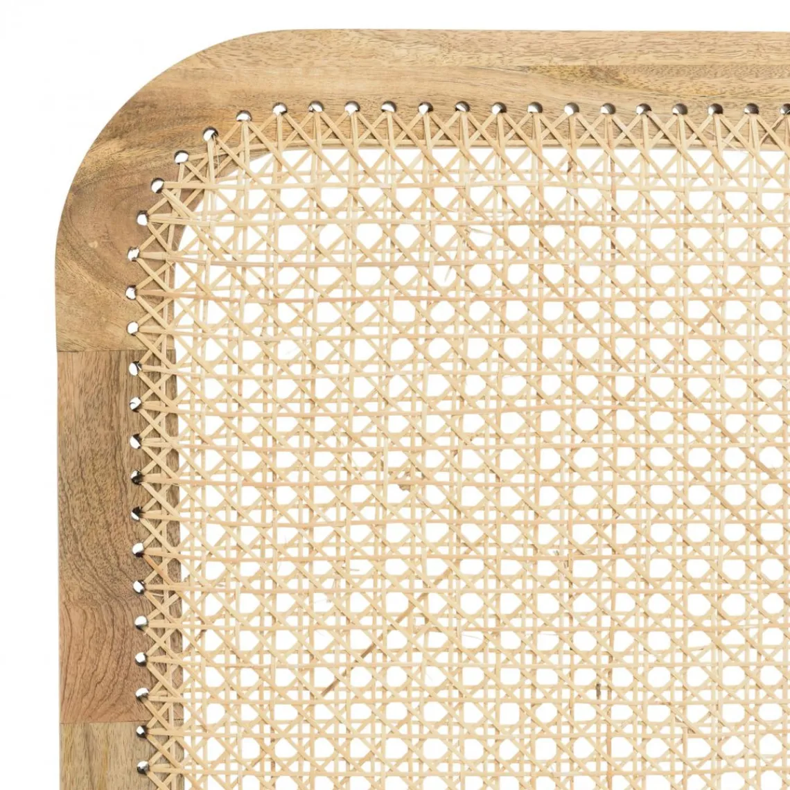 Macabane Paravent marron bois de manguier et cannage couleur naturelle ISA Hot