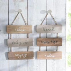 Becquet Parole déco murale Beach en Bois Clearance