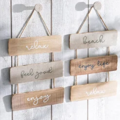 Becquet Parole déco murale Beach en Bois Clearance