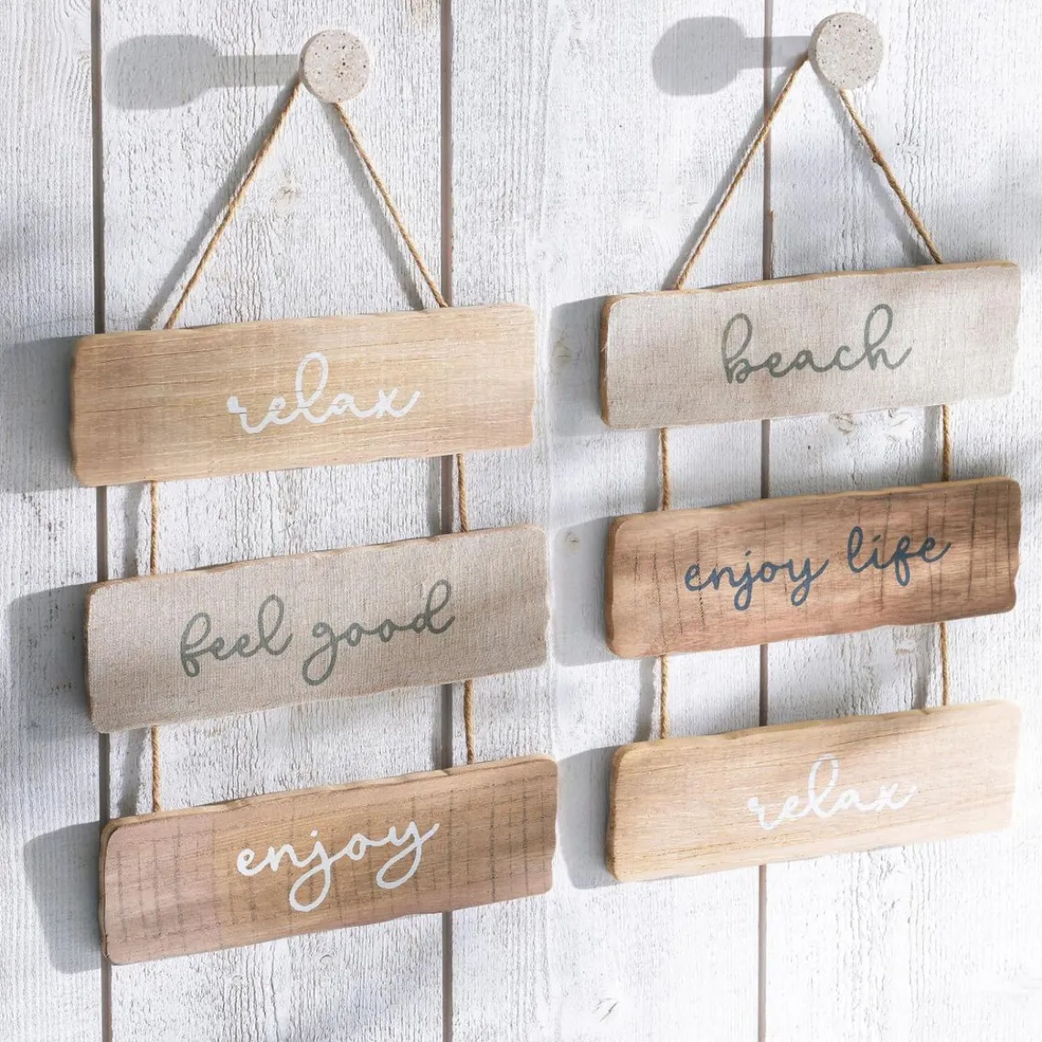 Becquet Parole déco murale Beach en Bois Clearance