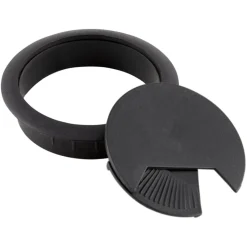 ALTEREGO Passe-câbles 'ORGA' en matière plastique noire pour bureau New