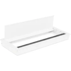 ALTEREGO Passe-câbles 'SLOTI' en métal blanc pour bureau New