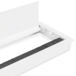 ALTEREGO Passe-câbles 'SLOTI' en métal blanc pour bureau New