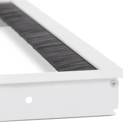 ALTEREGO Passe-câbles 'SLOTI' en métal blanc pour bureau New