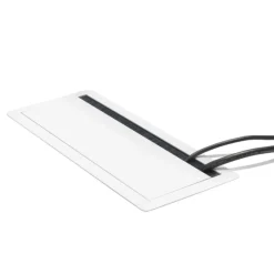 ALTEREGO Passe-câbles 'SLOTI' en métal blanc pour bureau New