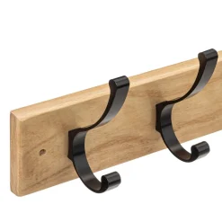 3S. x Home Patere mural en bois naturel noir Discount