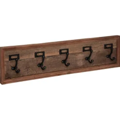 3S. x Home Patère en Bois 5 Crochets 82 x 20 cm New
