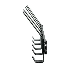 3S. x Home Patère murale 5 crochets en métal noir Best