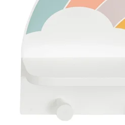 3S. x Home Patère étagère enfant Soel motif arc-en-ciel 4 crochets Outlet