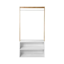 Calicosy Penderie d'entrée avec rangement en bois Blanc Best