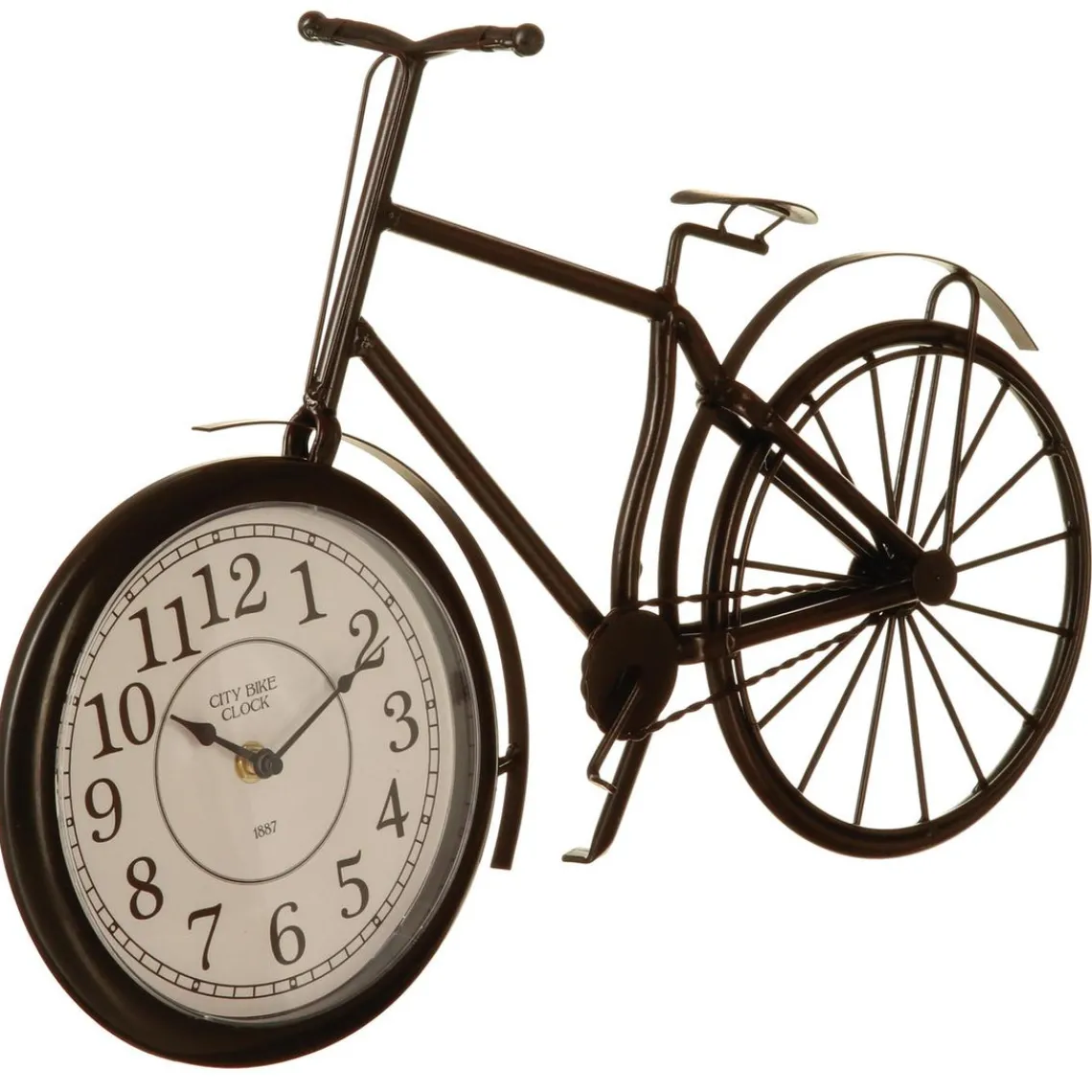 3S. x Home Pendule à poser vélo noir D52 Best