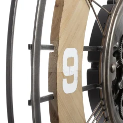 3S. x Home Pendule mécanique Lana en Bois / Métal D90 Clearance