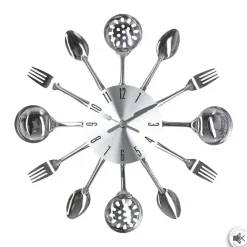 3S. x Home Pendule métal ustensiles D38