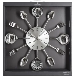 3S. x Home Pendule métal ustensiles D38