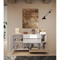 3S. x Home Petit buffet 181 cm MONACO panneaux de particules Discount