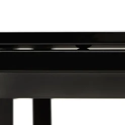 ALTEREGO Petit bureau droit design 'XLINE' en verre noir Sale